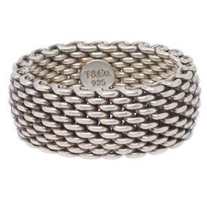 Tiffany & Co. Mesh Ring Silver SV925 #56 195734